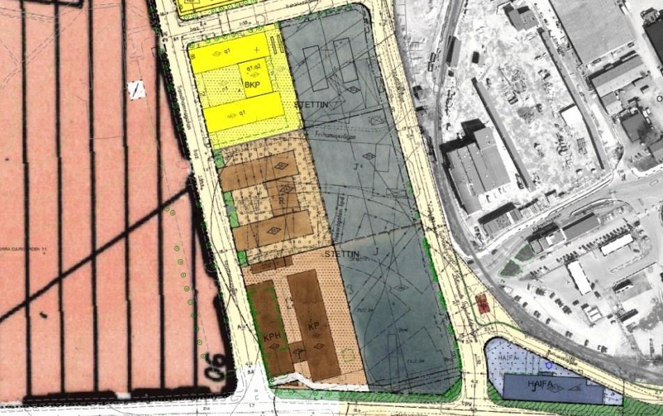 Sida 6 (19) Detaljplan För fastigheten gäller plan 5475 från 1960 som anger för Stettin 9, R kontors, affär eller liknande ändamål.