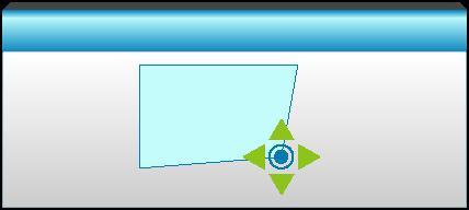 Image Shift Tryck på till nästa meny och använd sedan eller eller eller för att välja alternativ. Image Shift H: Tryck på för att flytta den projicerade bildens position horisontellt.