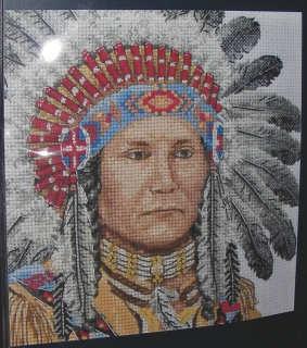 Vacker tavla Native American.