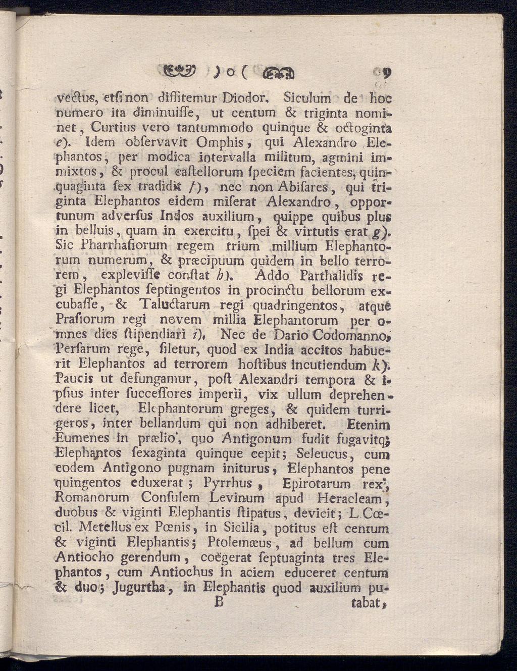 ; o ( <? % 9 veétue, ethnon diffitemur Diodor, Siculum de hoc numero ita diminuiffe, ut centum & triginta nominet, Curtius vero tantummodo quinque & o&oginia c).
