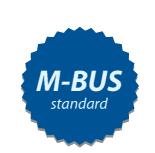 SAS-HWG-PWR inkluderar en strömkälla för M-Bus. Det kan monteras på DIN-skena.