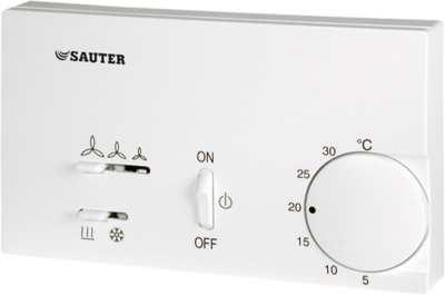 Temperatur: rumstermostater H.1 Rumstermostater med eller utan fläktomkopplare. Utgång: Växlande relä Börvärde: 5-30 C Kapslingsklass: IP20 (EN 60529) Max.