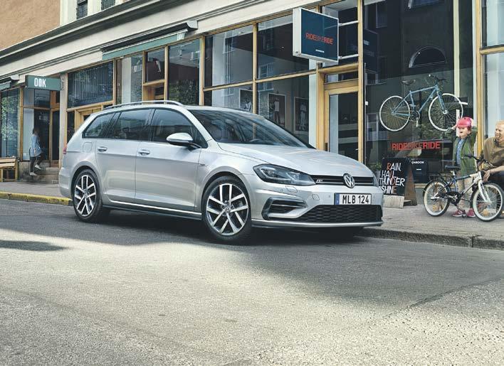 se Golf Sportscombi TSI 110 hk Adaptiv farthållare inklusive Front Assist och City Emergency Brake med Pedestrian Monitoringfotgängarigenkänning, App-Connect