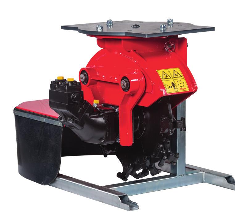 117 kw/160 hk Ø 720 mm Ø 28/28 520 kg Stubbfräsar för hydraulik H20 H40 Hydrauliskt driven stubbfräs för montering på en grävmaskin eller liknande maskin, där denna maskin används för att skapa