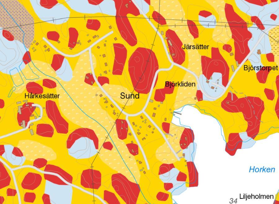 6 (10) Figur 3 SGU jordartskarta. Sveriges geologiska undersökning Grundvattennivåerna i området är ej kända.