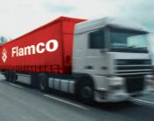 Flamco produkter. Dessa bilar är på väg till en av Flamco:s många filialer, grossister och distributörer för att avlämna sin last.