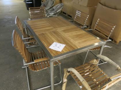 00 kr exkl moms Teak och rostfritt,