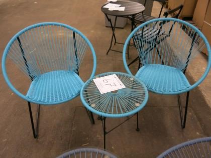 00 kr exkl moms Caféset i modernt utförande, turkos