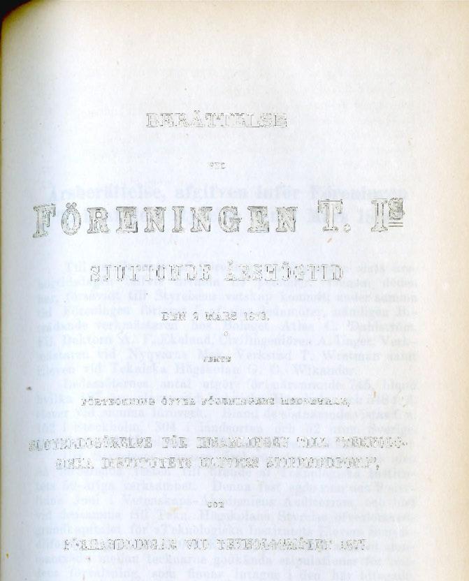 BERÄTTELSE VID SJUTTONDE ÅRSHÖGTID DEN 2 MARS