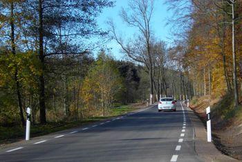 5m "vägren (shoulder) Rekommenderad hastighet 70km/h för 2 1-vägar Argumentet för den smala vägrenen har varit oro för att den annars skulle blandas ihop med cykelväg (cycle path).