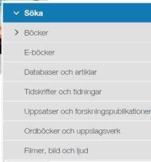 tryckta böcker, rapporter och avhandlingar samt en del e-böcker Ny låntagare registrera