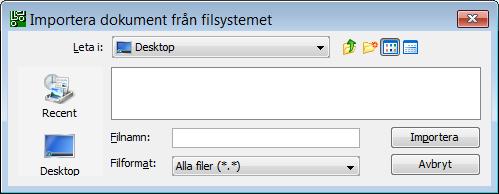 7. Kontroll av tillåtna filtyper För att säkra bra förhandsgranskning och arkivering av avslutade ärenden har en kontroll införts på tillåtna filformat.