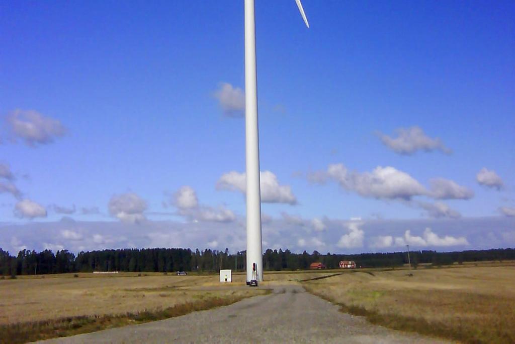 Produktionskapaciteten i koncernens egna vindkraftverk ökade med 2,8 MW genom investering i två vindkraftverk.