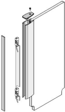 9 m (RAL5012) E/0852/132 Fast hinder 1.2 m med aluminiumsektion för sensor (höger-/vänsterenhet) Fast hinder 1.