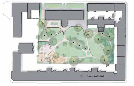 På gång i parkerna 2018 Norrtullsgatan Enkehuset ny plantering och soffor istället för parkeringsplatser.