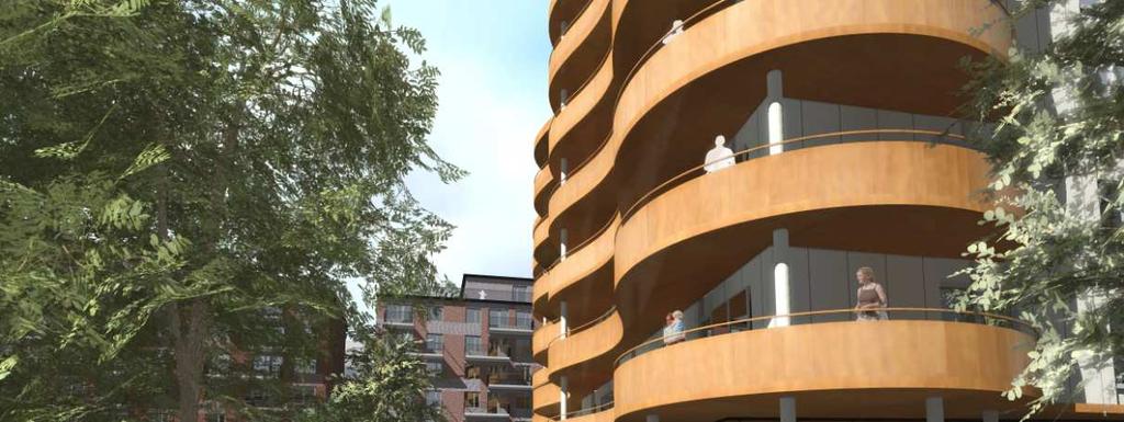 SID 11 (18) Bebyggelse Ny bebyggelse föreslås omfatta 200 bostäder, sex avdelningar förskola, parkering i garage och lokaler för centrumändamål, d v s butiker, kaféer och liknande.