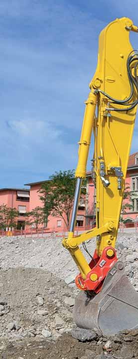 Kraftfull och miljövänlig Ny Komatsu-motorteknik Den kraftfulla och bränsleeffektiva Komatsu SAA6D107E-2 motorn i PC210-10 ger 123 kw/167 Hk och är EU