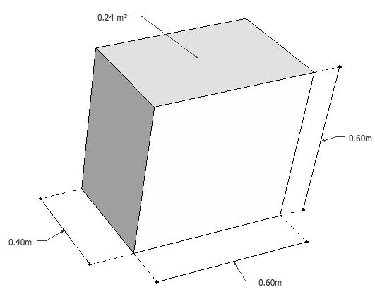Taket delades upp i tre olika sektioner med avseende på material vilket beskrevs i FDS med färg och yta enligt Figur 5.2 med dess specifika materialdata given i Tabell 5.1.
