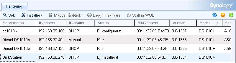 Efter att DSM har installerats kan du hantera alla funktioner på din DiskStation genom att logga in på DiskStation Manager via en webbläsare.