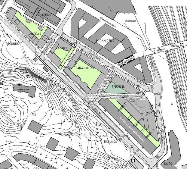 1. Bakgrund Inom kvarteren Farao m.fl. invid Dalvägen i Solna Stad planeras nya bostäder, kontor och service. Projektet omfattar både nybyggnad och ombyggnad.