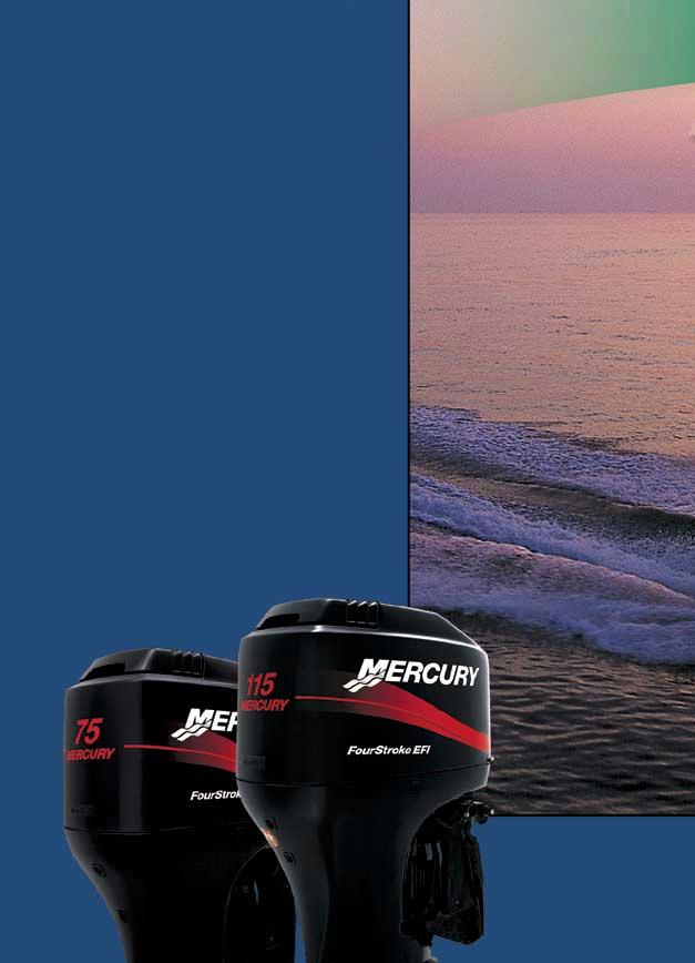 För alla farleder Mercury 4-takt har allt man kan begära av en båtmotor. Tystgående, mjuk och smidig effekt, rökfri funktion och mycket god bränsleekonomi. Där finns även råstyrka och villiga hästar.
