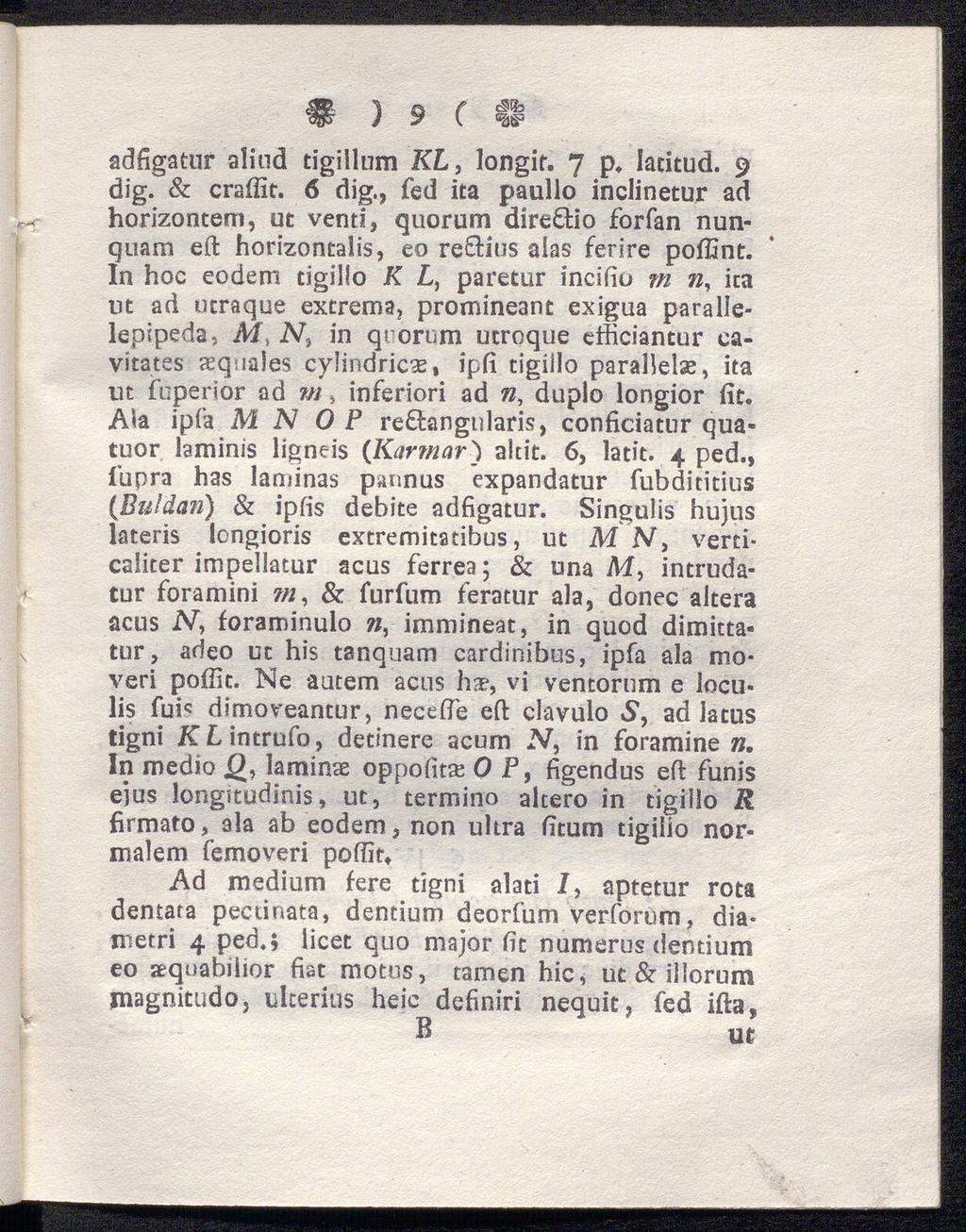 ÜH ) 9 C II adfigatur alind tigillum KL, longif. 7 p* latitud. 9 dig. & craffit. 6 dig.