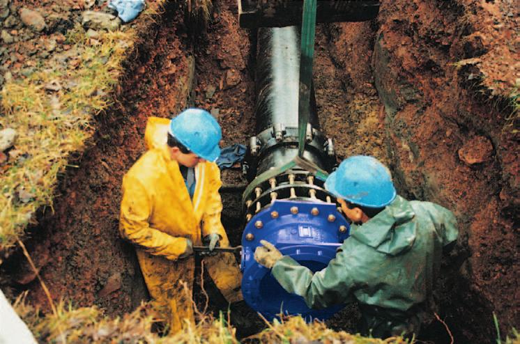 Produkter konstruerade för att eliminera begränsningar Enkel installation EUROSTOP vridspjällventiler är bästa lösningen för avstängning av nedgrävda rör när avståndet mellan ledningen och marknivån