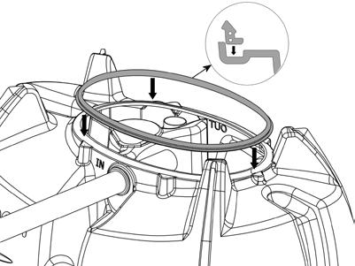Uponor slamavskiljare 2 m 3 montering av Stigarrör 1. Montering av tätningsring Placera tätningsringen i tankens gummiringsspår. Tryck ner tätningsringen i botten på spåret.