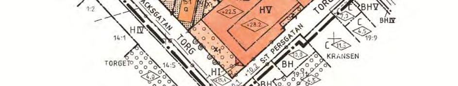 I hörnet Dragarbrunnsgatan / Klostergatan anges användningen bostäder och handel
