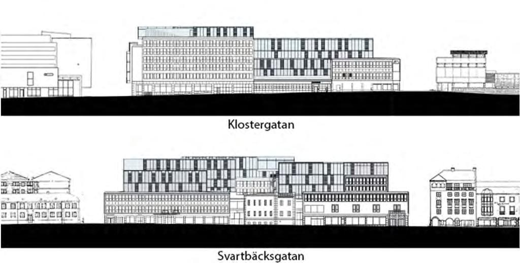 kontrastera mot den tyngre 60-talsbebyggelsen och Celsiushusets fasader.