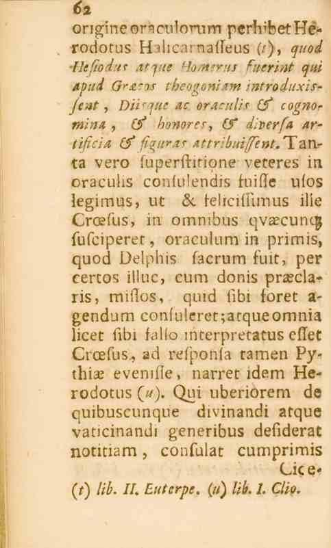 62 origineor^cvlo^-um perh'betflerodotus Hdlicnrnafleus (.