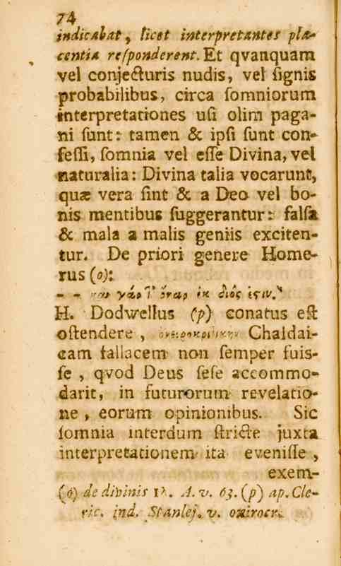 74 indicabaty ticet interpretantts pla* centia refponderent.