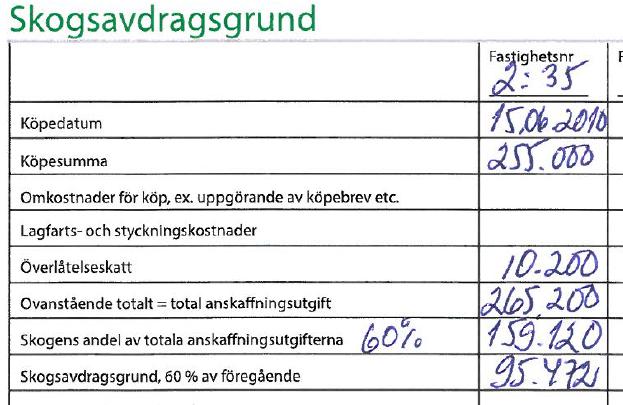 5 Uträkning av