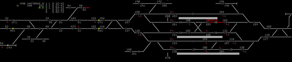 Mälarbanan forts Projekt brobyte Tegnérgatan i Västerås Hastighetsnedsättning v1814- v1923 Mellan km 109+200-109+800. Hastigheten sänks från 200 km/h - 70km/h.