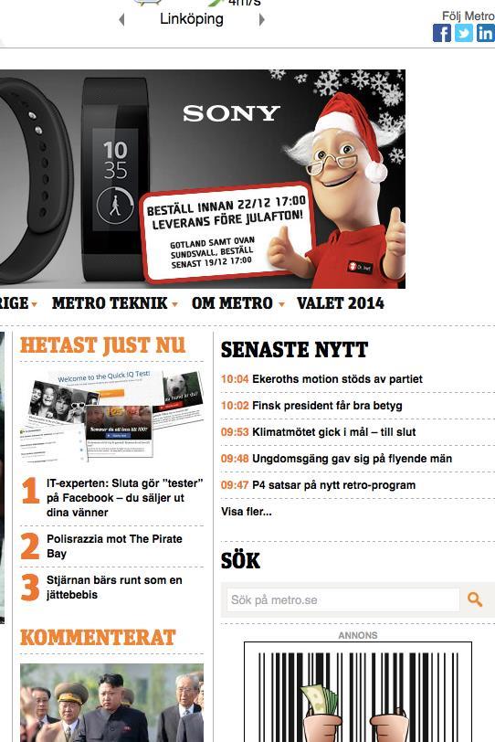 EN ÖVERGÅNG TILL VIEWABLE (INSCREEN) IMPRESSIONS Vanligast idag är 50% annnsen i minst 1 sek.