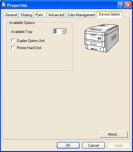 STÄLLA IN WINDOWS SKRIVARDRIVRUTINER När den nya uppgraderingen har installerats kanske du måste uppdatera Windows skrivardrivrutin så att de extra funktionerna blir tillgängliga för dina