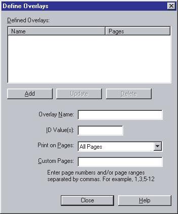 Högerklicka på tillämplig PCL-skrivarikon och välj Printing Preferences (Utskriftsinställningar) i pop-upmenyn. 3. Klicka på knappen Overlay (Formulärmall) på fliken Job Options (Jobbalternativ). 4.