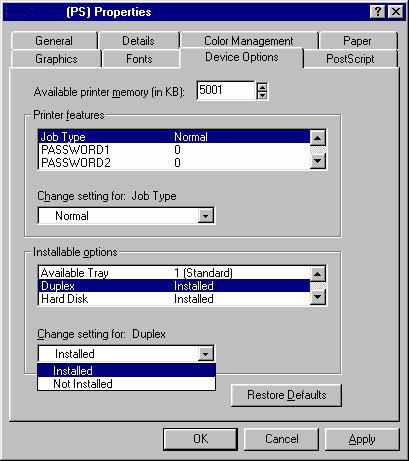 PostScript-drivrutin Denna drivrutin måste ändras för alla uppgraderingar som nu installerats. 1. Öppna fönstret Skrivare via Start-menyn eller Kontrollpanelen i Windows. 2.