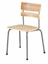 Lauthers Stapelbar stol med klädd sits och ryggbrickor av formpressad  Vikt: 4,2 kg Sitsbredd: 40 cm Sitsdjup: 40 cm Sitthöjd: 44 eller 48 cm Suzan 141 ks - stol med klädd sits i formpressad björk