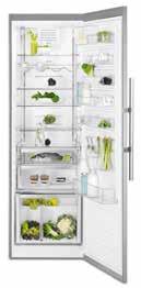 cirkulerande fläkt, LED-belysning, Elektronisk styrning, 5 glashyllor, 5 dörrfack, Flaskställ, 2 lådor som håller frukt och grönsaker fräscha längre, Höjd 1854 mm Frysskåp, A++, 229 liter, Rostfri,