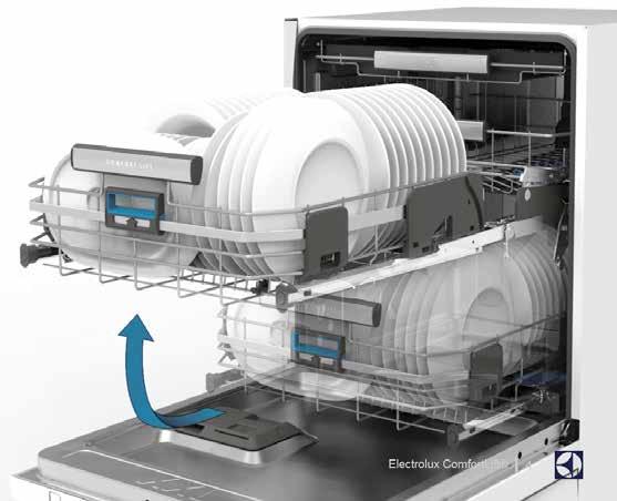Glasprogram, ComfortLift, Invändig belysning, Invertermotor, AirDry-teknologi, Löstagbar topp-besticklåda, Fördröjd startfunktion, TimeBeam on the
