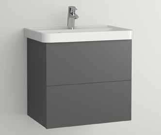 hylla, Tvättställ i vitt porslin, Golvanslutet avlopp, Ange höger-/vänsterhängning Mått (BxHxD): 415x606x380 mm Plain Vit F20 Ram vit F44 BAD FREE 615 Kommod med två lådor som är fullt