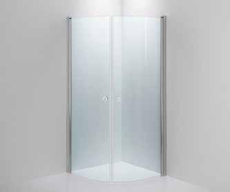 mm WC/dusch: 800x800 mm, höjd 2000 mm LINC ANGEL Raka, svängbara duschväggar, grepp av blankpolerad
