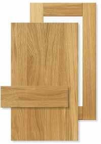KÖK LUCKOR LEVERANTÖR: VEDUM LINDA Material: Fanerad lucka av 20 mm spånskiva med en 3 mm fasad träkant. Stående trämönster.