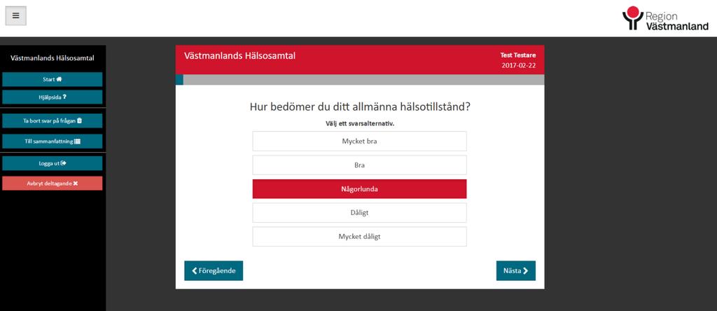 Högst upp till vänster i enkätwebben finns en