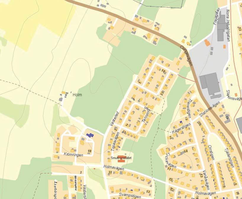 Gång- och cykeltrafik Gångvägar finns genom grönområdet öster om planområdet, annars är det blandad trafik mellan bilar, cyklar och gående som i området.