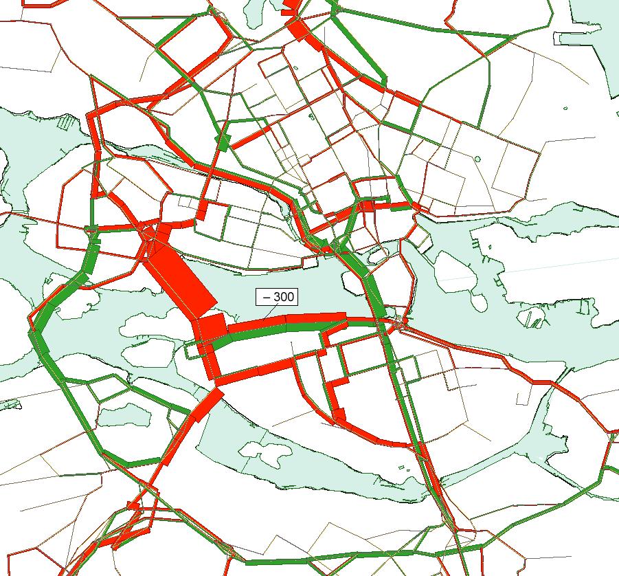 Antalet avstigande på tunnelbanan i innerstaden minskar med ca 0,5%. Pendeltågsresandet påverkas knappt alls.