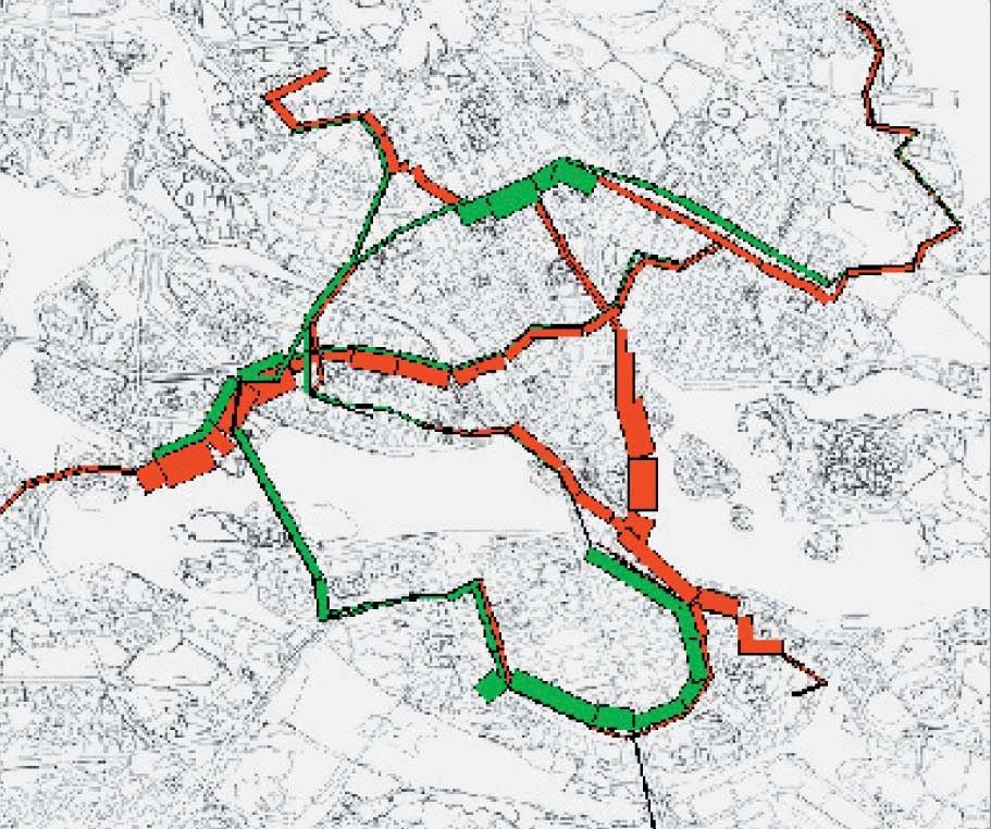 30 (32) KÄNSLIGHETSANALYS MED RUFS En känslighetsanalys har gjorts av Spårvagnscenariot i syfte att undersöka effekterna på resandet i innerstaden med en markanvändning i enlighet med RUFS, som har