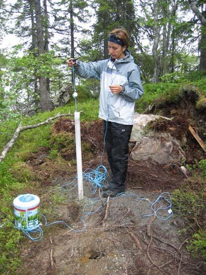 EMDs were deployed in ground water well during July 15-16. EMDs were retrieved after four weeks. Figure 8.