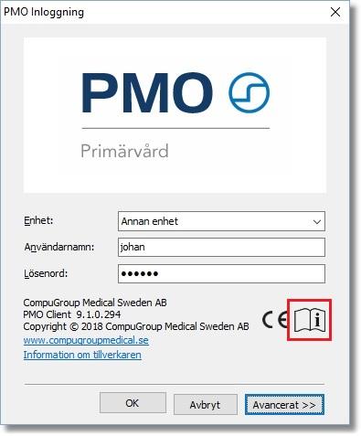 Ny ikon för användarmanualen Ikonen för användarmanualen på inloggningsrutan till PMO är utbytt. 14. Buggrättningar Följande buggar är nu rättade och ska inte längre förekomma.